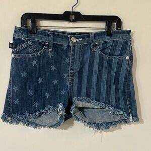 Rock And Republic Women’s Star And Stripes Denim Cutoff Size 10